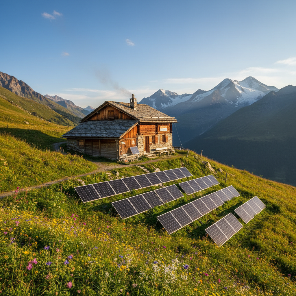 Solaranlage auf Schweizer Hausdach