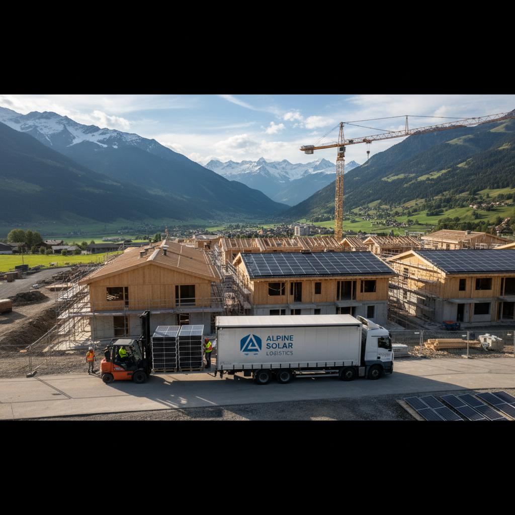 Solarpanels auf Einfamilienhaus in der Schweiz